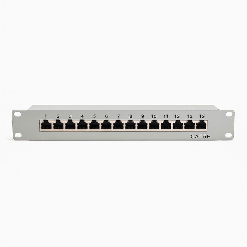 Cat5 10 tum 12 portar STP patchpanel