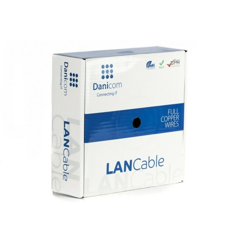 DANICOM CAT6 FTP 50m kabel på rulle flexibel - PVC (Fca)