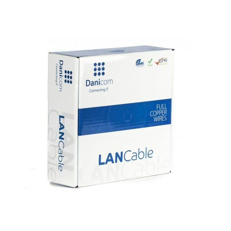 DANICOM CAT5E UTP 100m kabel på rulle flexibel - PVC (Fca)