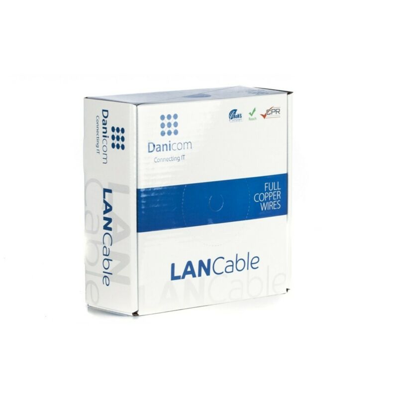 DANICOM CAT6 UTP 50m kabel på rulle flexibel - PVC (Fca)