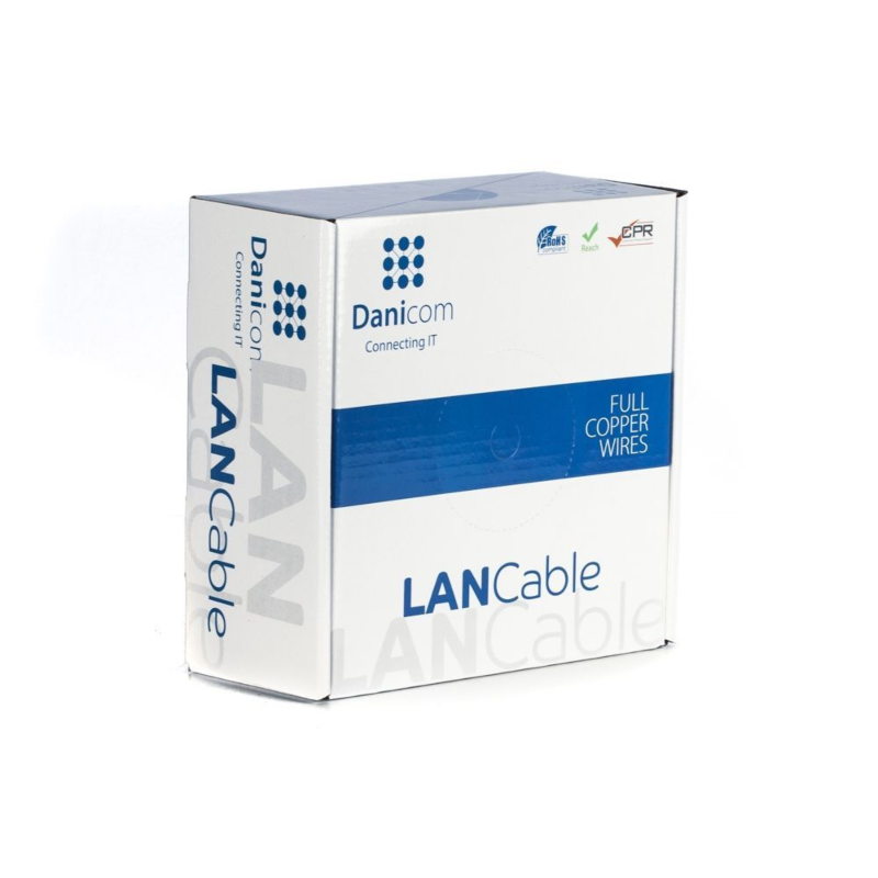 DANICOM CAT6 FTP 100m kabel på rullstyv - LSZH (Dca)
