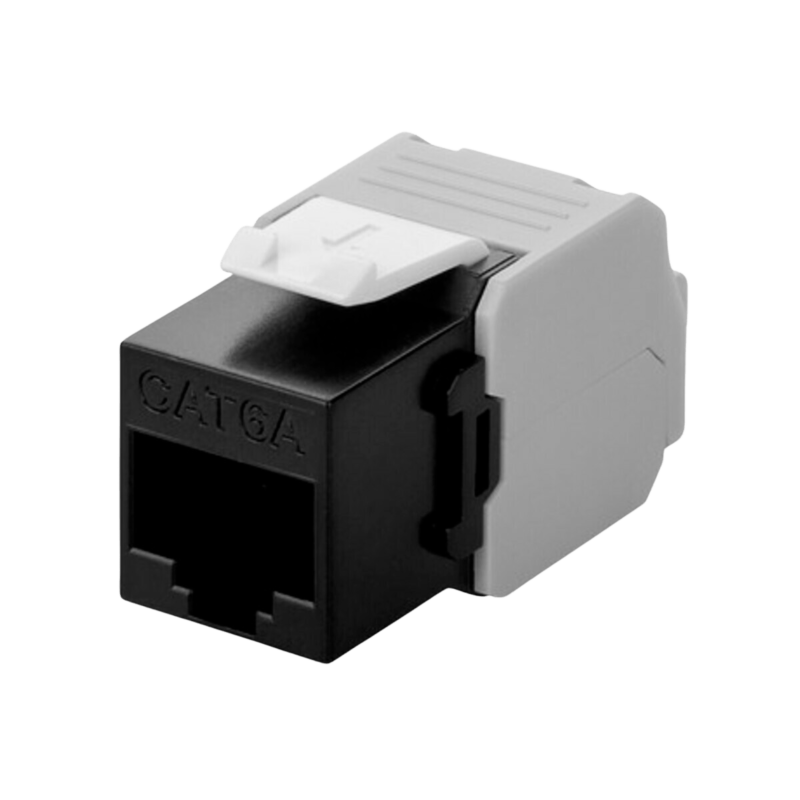 CAT6a UTP Keystone Connector - Verktygslös - Svart