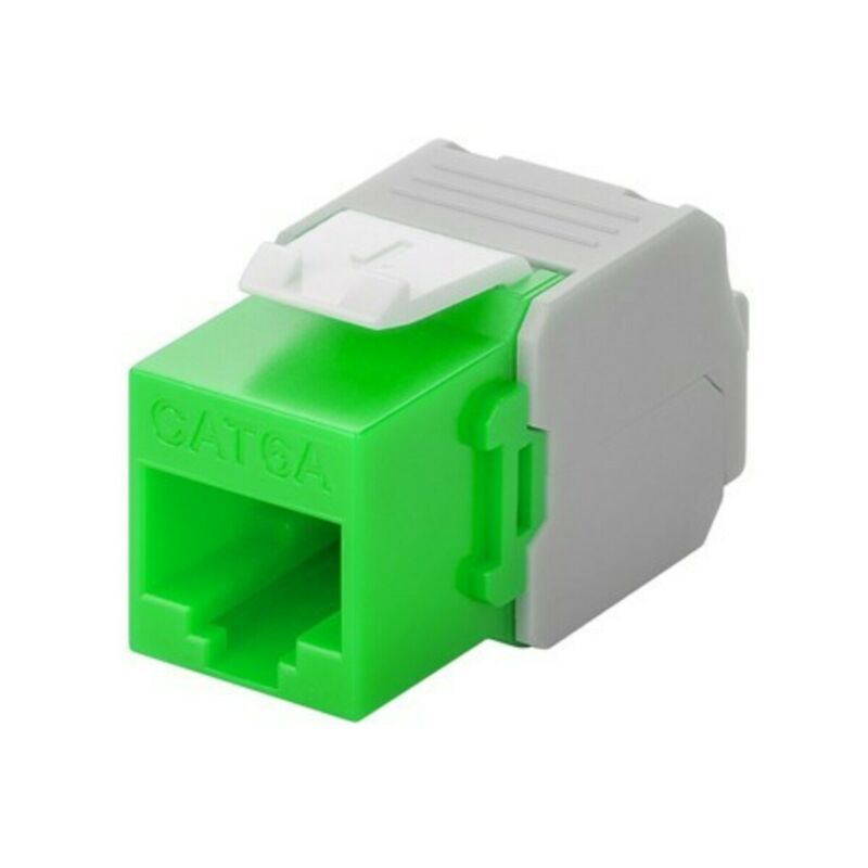 CAT6a UTP Keystone Connector - Verktygslös - Grön