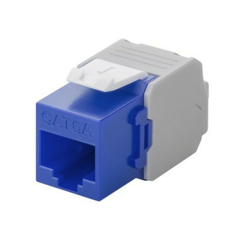 CAT6a UTP Keystone Connector - Verktygslös - Blå