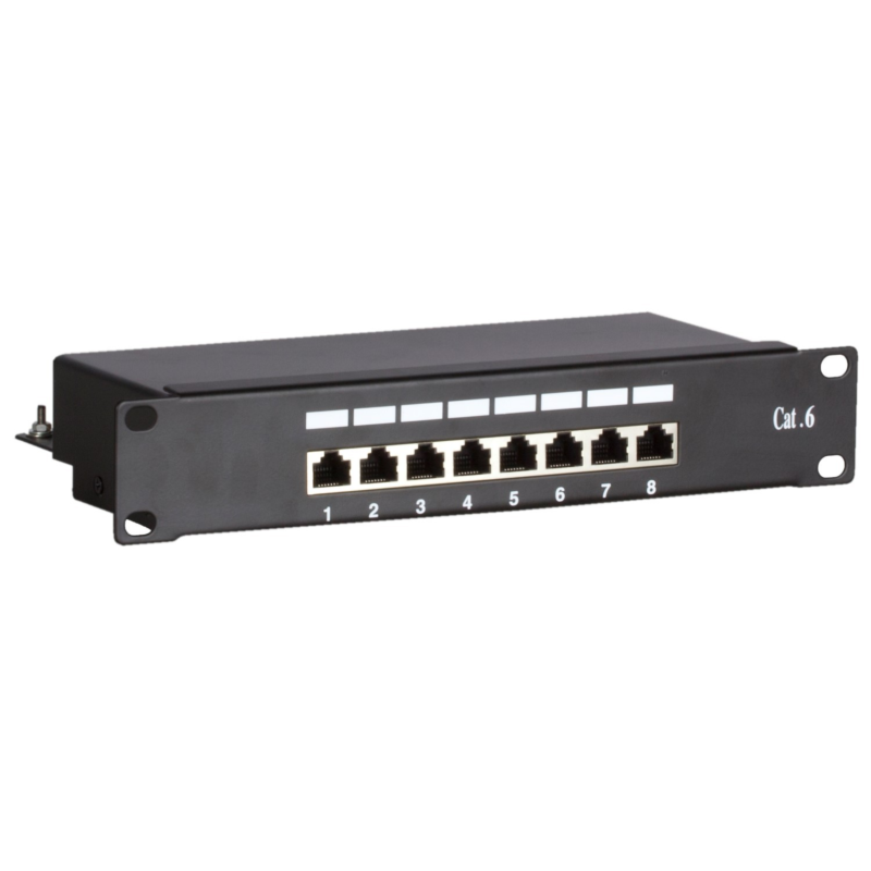 10 tum CAT6 FTP patchpanel - 8 portar