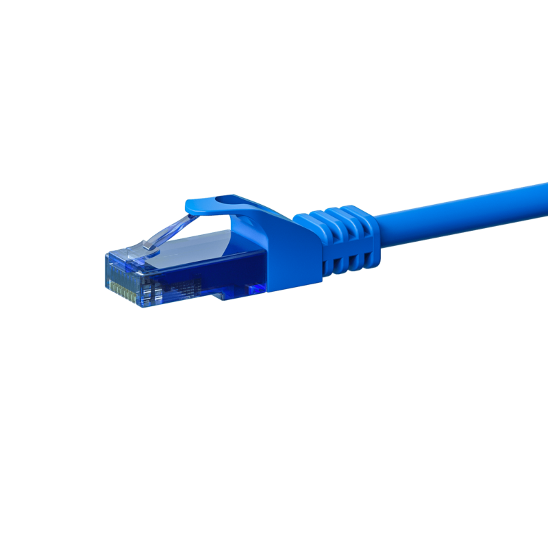 UTP CAT6a patchkabel 5m blå - 100% koppar