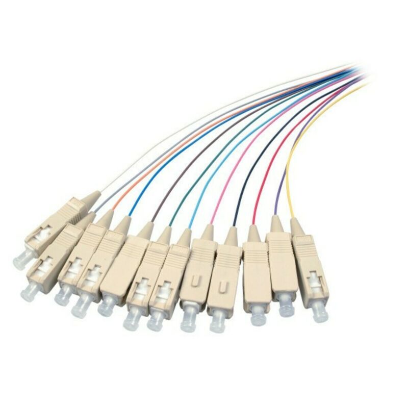OM3 fiberoptisk pigtail färgad set SC - 12 stycken