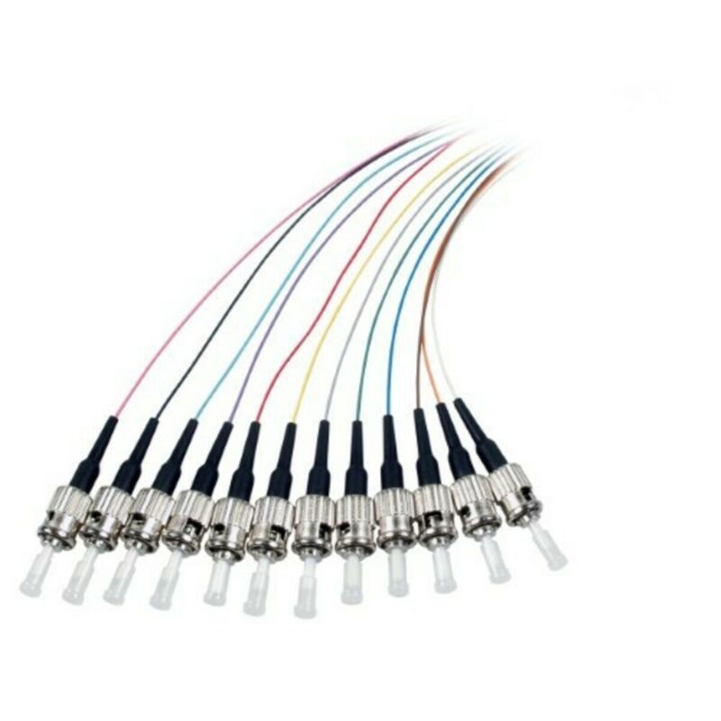 OM3 fiberoptisk pigtail färgad set ST - 12 stycken