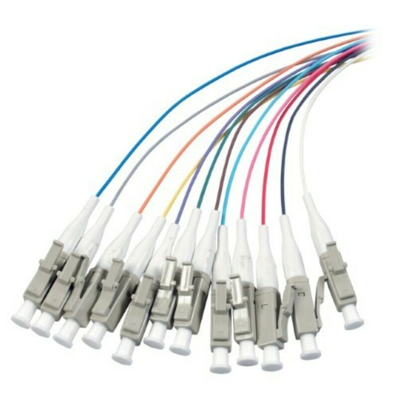 OM4 fiberoptisk pigtail färgad set LC - 12 stycken