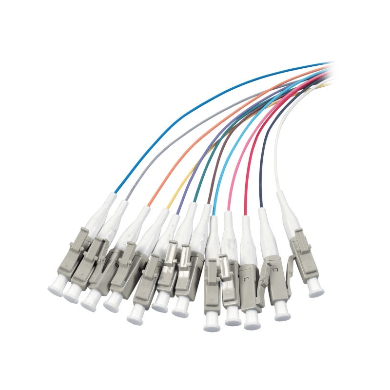 OS2 fiberoptisk pigtail färgad set LC - 12 stycken