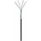 CAT6 SF/UTP 305m utomhuskabel på rulle, styv svart CCA