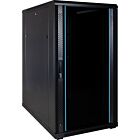 22U serverskåp med glasdörr 600x1000x1200mm (BxDxH)