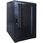 18U serverskåp med perforerad dörr 600x800x1000mm (BxDxH)