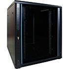 18U serverskåp med glasdörr 800x1000x1000mm (BxDxH)