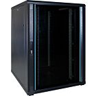 22U serverskåp med glasdörr 800x1000x1200mm (BxDxH)