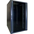 27U serverskåp med glasdörr 800x1000x1400mm (BxDxH)