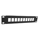 10 tums UTP patchpanel för keystones - 10 portar