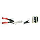 Danicom verktygssats (RJ45 presstång, LSA-verktyg, strippingtång, testverktyg för olika kopplingar)