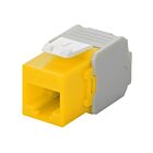 CAT6a UTP Keystone Connector - Verktygslös - Gul