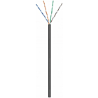 CAT6 U/UTP 100m utomhuskabel på en rulle flexibel svart CCA