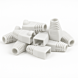 DANICOM RJ45 Kabelgenomföring Vit - 10 st