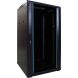22U serverskåp med glasdörr 600x600x1200mm (BxDxH)