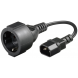 Strömkabel AC-kontakt till C14 0,15m - adapter