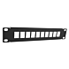 10 tums UTP patchpanel för keystones - 10 portar