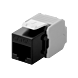 CAT6a UTP Keystone Connector - Verktygslös - Svart