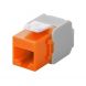CAT6a UTP Keystone Connector - Verktygslös - Orange