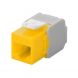 CAT6a UTP Keystone Connector - Verktygslös - Gul