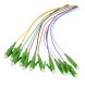 OS2 fiberoptisk pigtail färgad set LC-APC - 12 stycken