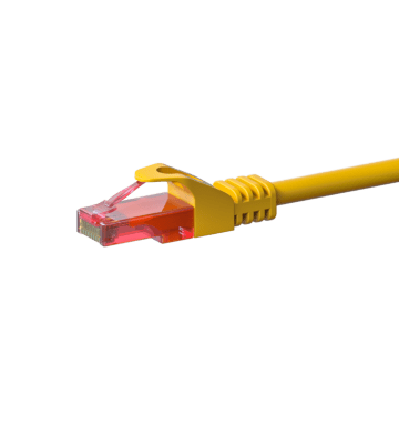UTP CAT6 patchkabel 2m gul - 100% koppar