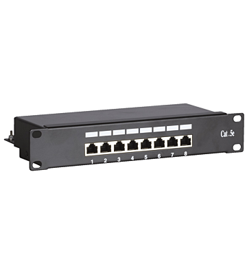 10 tum CAT5e FTP patchpanel - 8 portar
