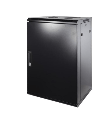 18U väggskåp med metalldörr 600x600x900mm (BxDxH)