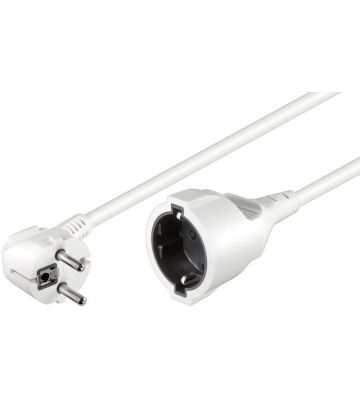 Schuko förlängningssladd 2m vit