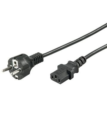 Strömkabel schuko till C13 5m svart