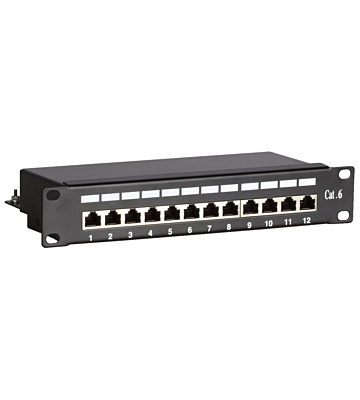 10 tum CAT6 FTP patchpanel - 12 portar