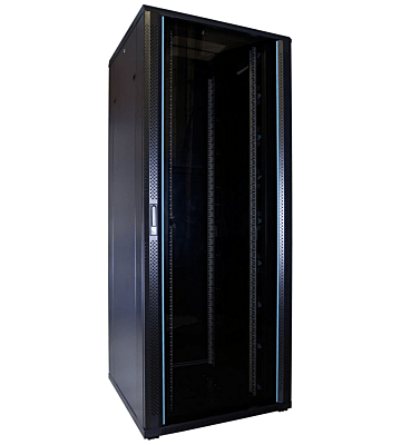 47U serverskåp med glasdörr 800x800x2200mm (BxDxH)