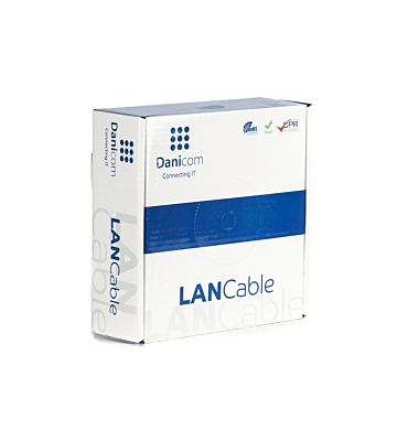 CAT5e F/UTP 100m kabel på rulle flexibel grå CCA