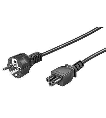 Strömkabel schuko till C5 1,80m svart