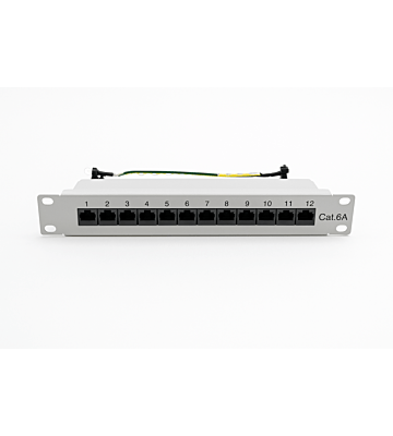 Cat6a 10 tum 12 portar STP patchpanel