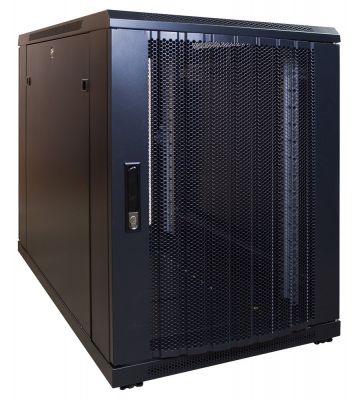 15U miniserverskåp med perforerad dörr 600x1000x860mm (BxDxH)