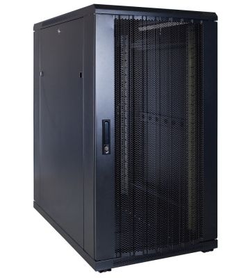 22U serverskåp med perforerad dörr 600x1000x1200mm (BxDxH)
