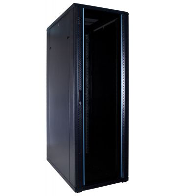 37U serverskåp med glasdörr 600x1000x1800mm (BxDxH)