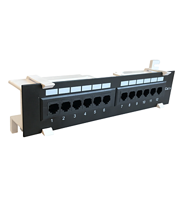 CAT5e UTP väggmonterad patchpanel - 12 portar