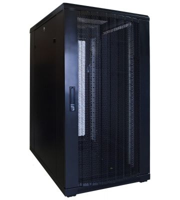 22U serverskåp med perforerad dörr 600x800x1200mm (BxDxH)