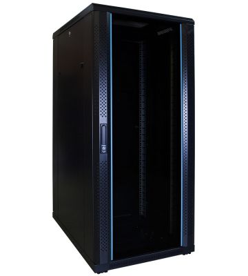 27U serverskåp med glasdörr 600x800x1400mm (BxDxH)