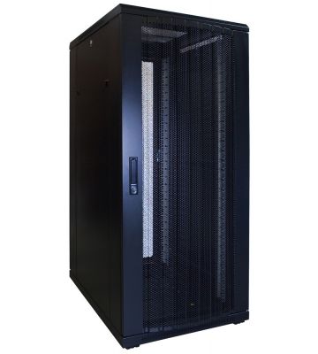 27U serverskåp med perforerad dörr 600x800x1400mm (BxDxH)