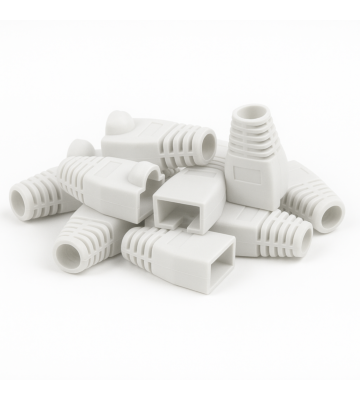 DANICOM RJ45 Kabelgenomföring Vit - 10 st